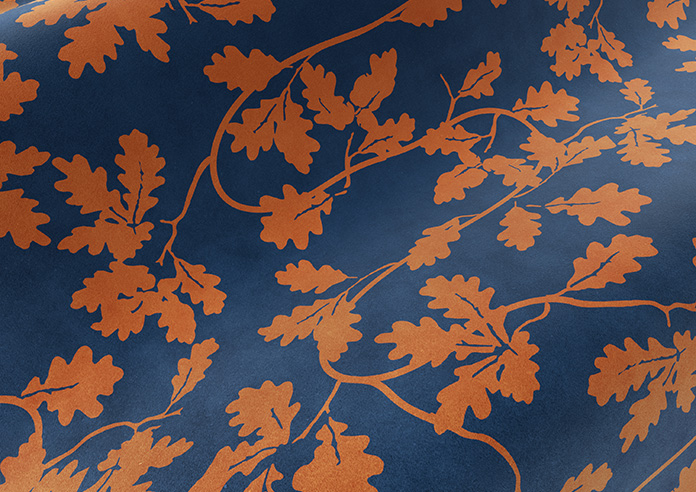 Oak Leaves Velvet, Autumn - Roman Blind - Image 4